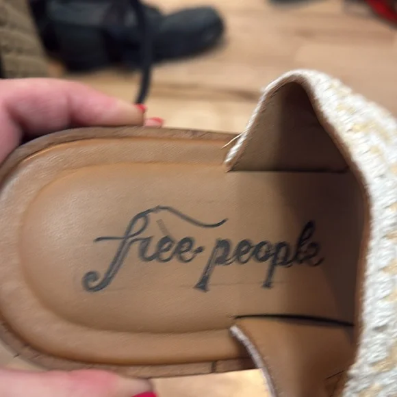 Free People Tan and Cream Crochet Sandals - Picture 2 of 5